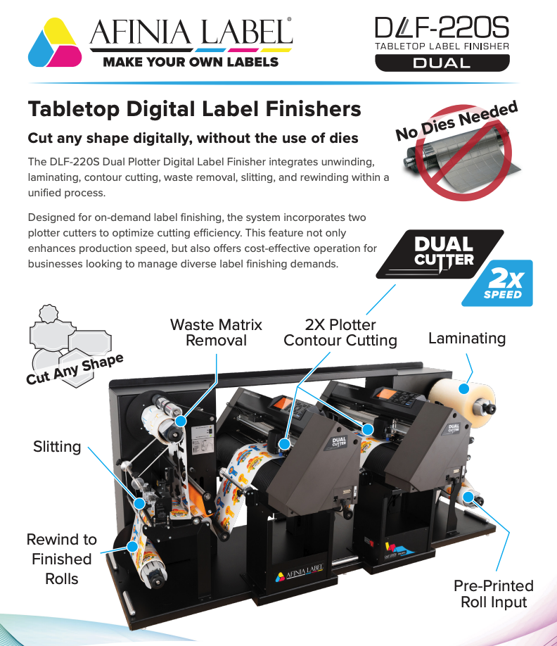 DLF-220S Dual Plotter Digital Label Finisher Details